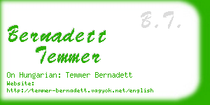 bernadett temmer business card